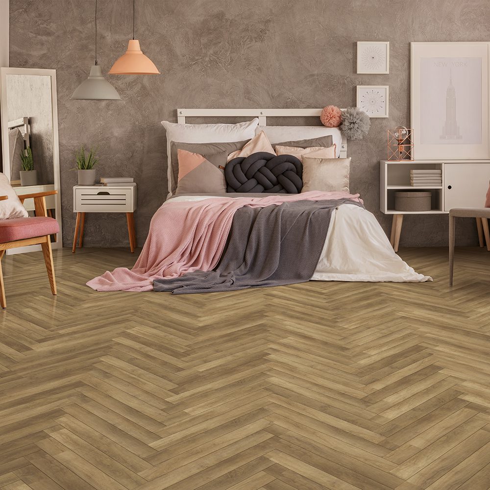 Kraus Odell Oak Herringbone LVT - Tile Projects Ltd