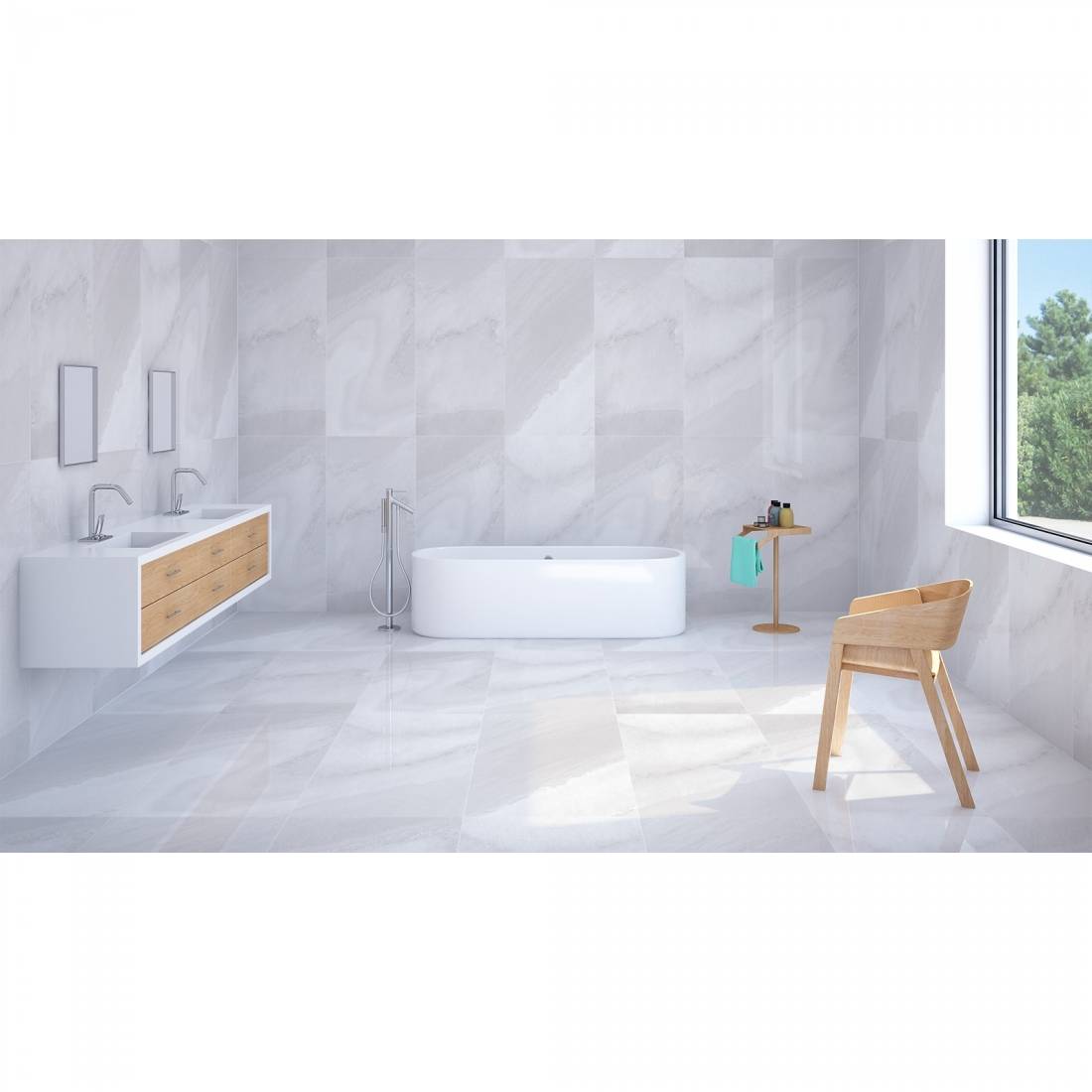 DAZZLE URBANO 60X120 BIANCO SUGAR - Tile Projects Ltd