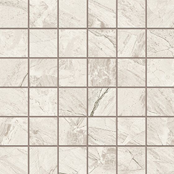 Earthsong White Matt Porcelain Mosaic 300x300mm - Tile Projects Ltd