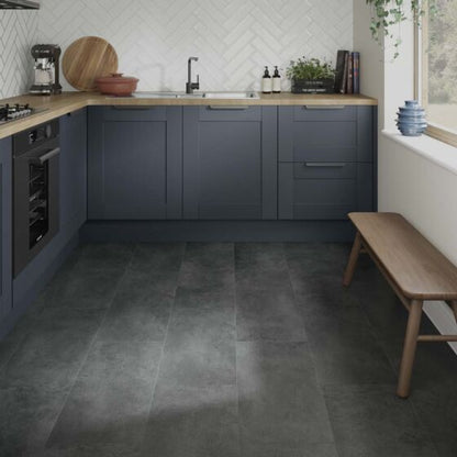 Clicklux Pinnacle Concrete Anthracite 305x610mm SPC Laminate Flooring Pk/10 - Tile Projects Ltd