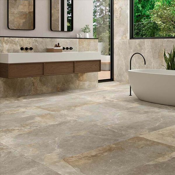 Strato Light Beige Slate Effect Matt 600X1200 - Tile Projects Ltd