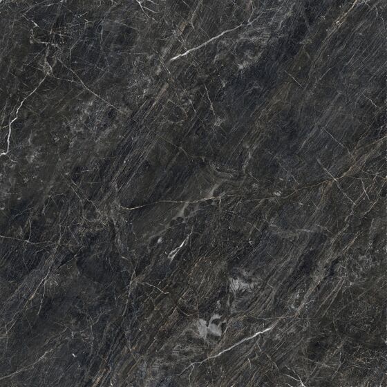 Zeus Midnight Black Glazed Porcelain Wall & Floor Tile 600x600mm - Tile Projects Ltd